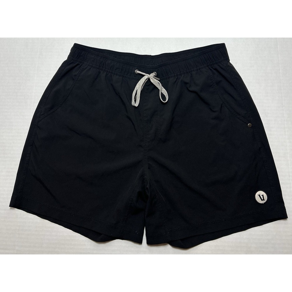 Vuori Shorts Mens Large Black Kore Lined Performance Drawstring Athletic V367